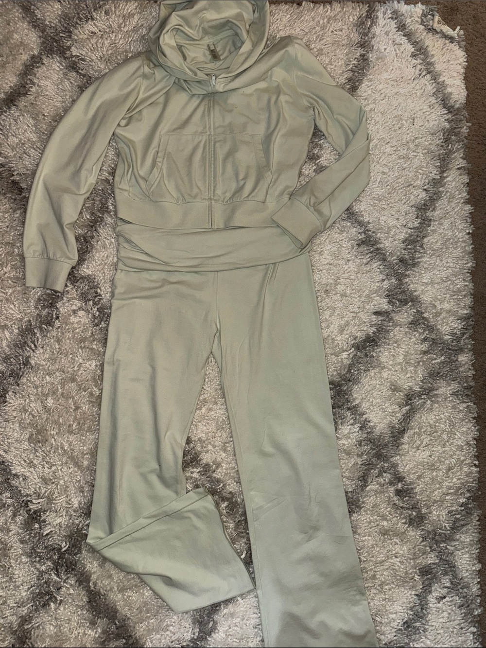 SKIMS MINT jacket and leggings set Hooded